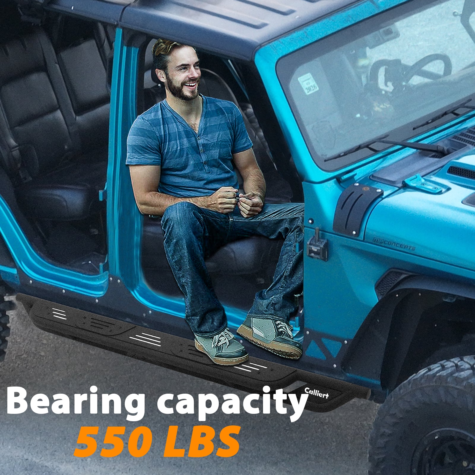 Running Boards Compatible with 2018-2024 Jeep Wrangler JL 4 Door, Matte Black Nerf Bars Step Plates Rock Sliders Rails