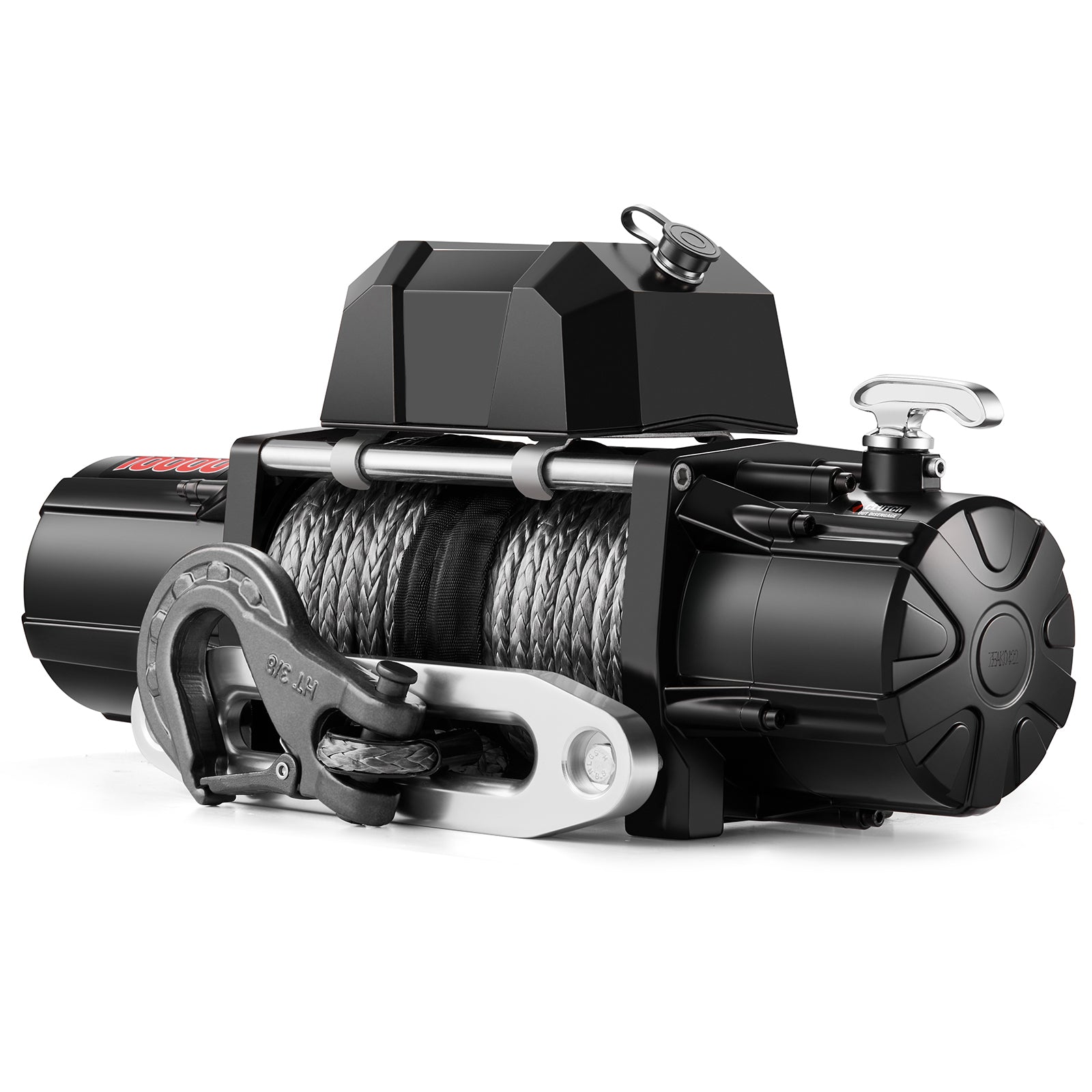 AOTOWO 10000lb. Electric Truck Winch Synthetic Rope 12V, for SUV Trailers Offroad, Waterproof, Wireless Remote