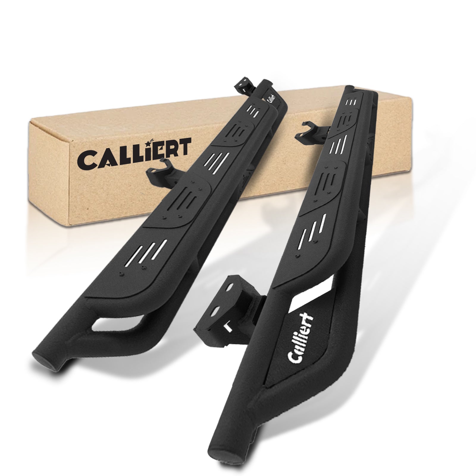 Running Boards Compatible with 2018-2024 Jeep Wrangler JL 4 Door, Matte Black Nerf Bars Step Plates Rock Sliders Rails