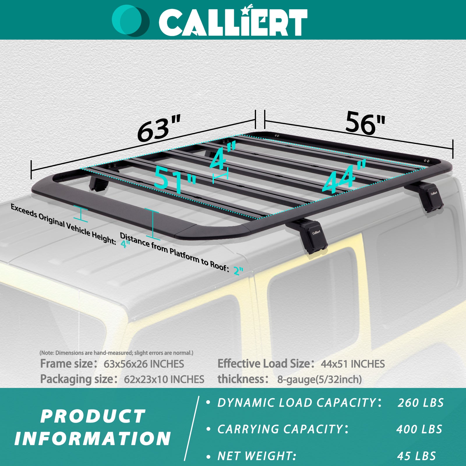 Roof Rack Cross Bars Aluminum Cargo Basket for 2018-2024 Jeep Wrangler JL 2/4 Door & Jeep Gladiator JT Hardtop Luggage Carrier