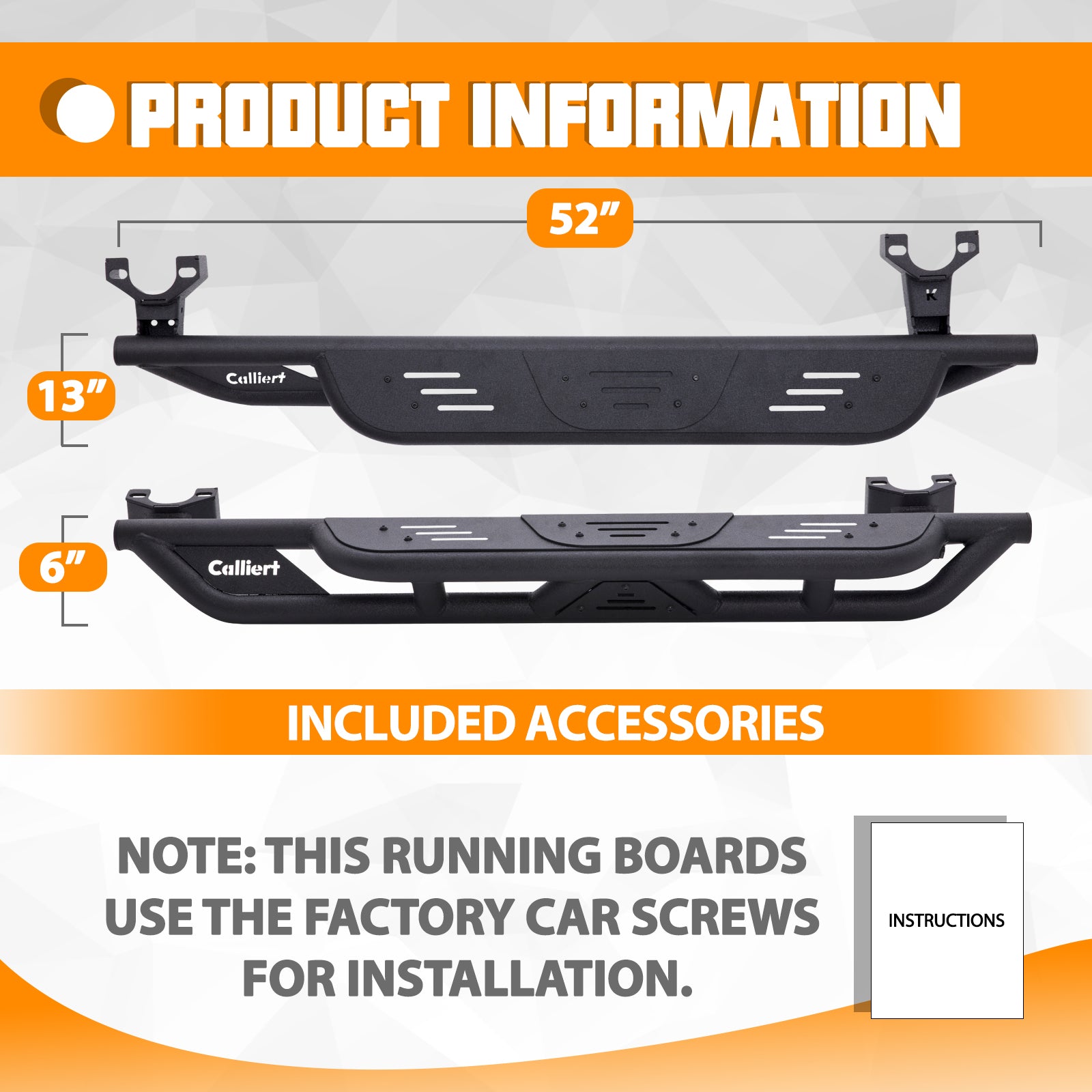 Running Boards Side Steps Compatible with 2007-2018 Jeep Wrangler JK 2 Doors, Unique Style Bolt-on Steel, Black Powder Coated Nerf Bar