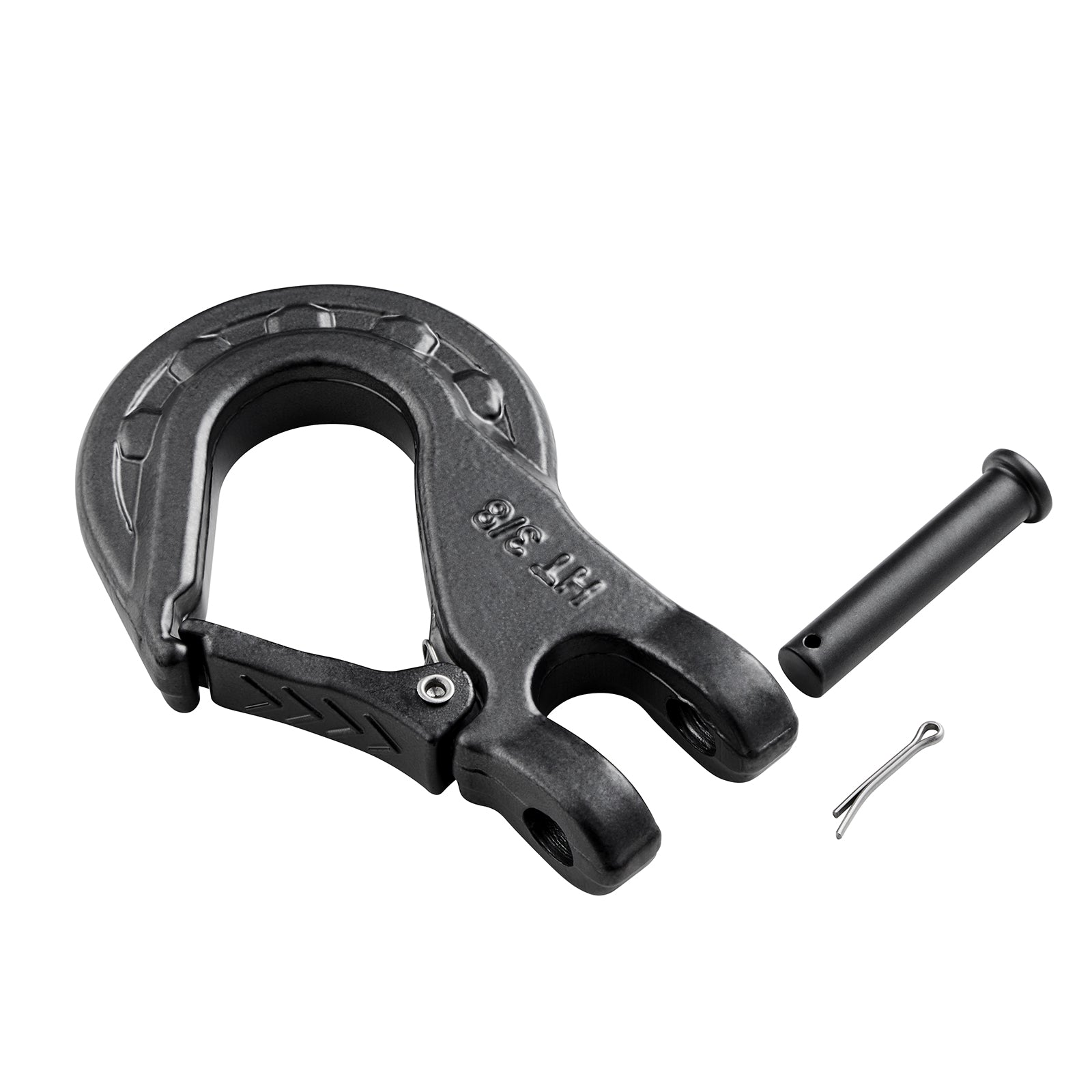 BPFAC ZEAK 3/8 Inch Winch Hook, Clevis Hook Heavy Duty with Safety Latch