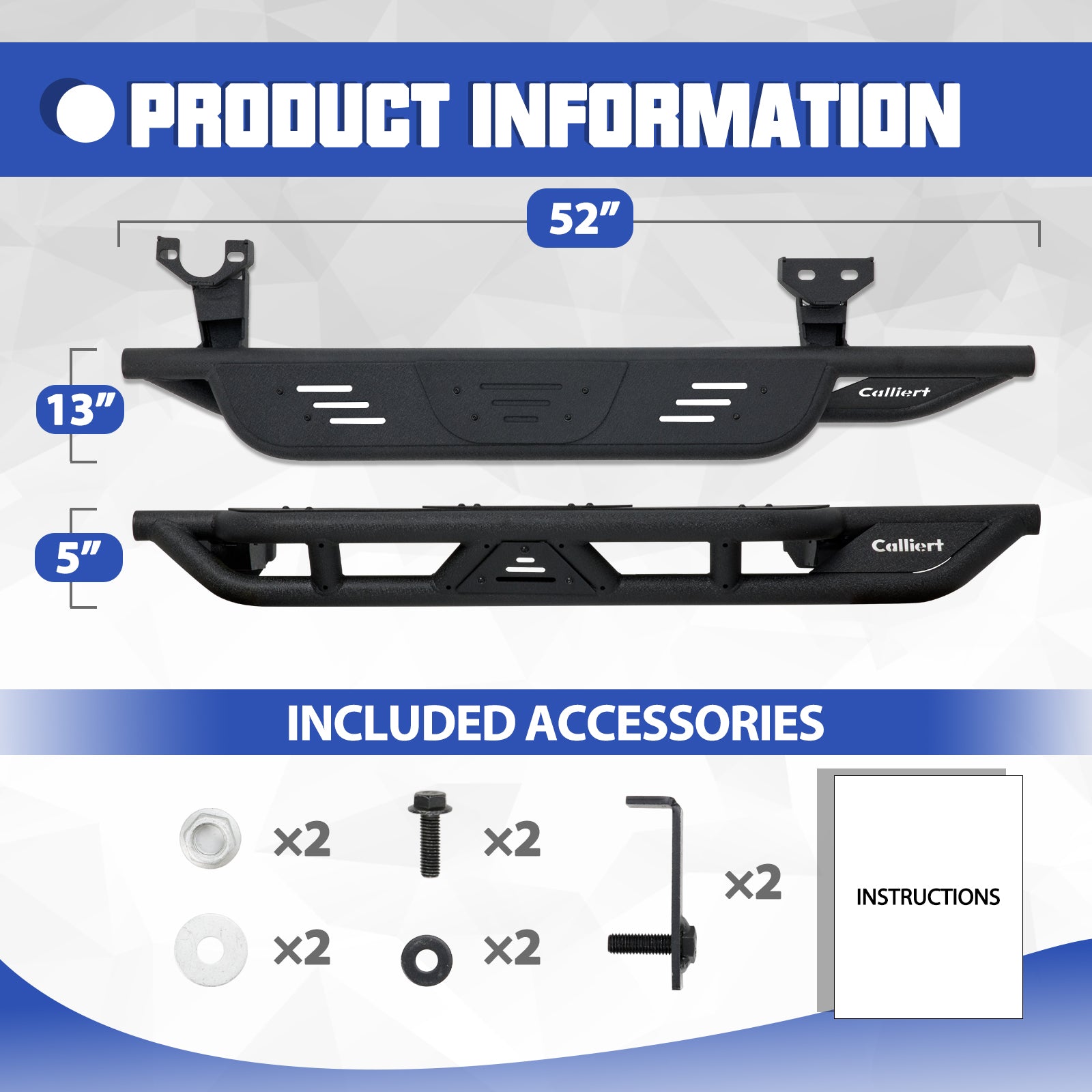 Running Boards ＆ Side Step Compatible with 2018-2024 Jeep Wrangler JL 2 Doors, Heavy-Duty Steel Nerf Bars Step for Jeep JL, Black Powder Coated Side Steps