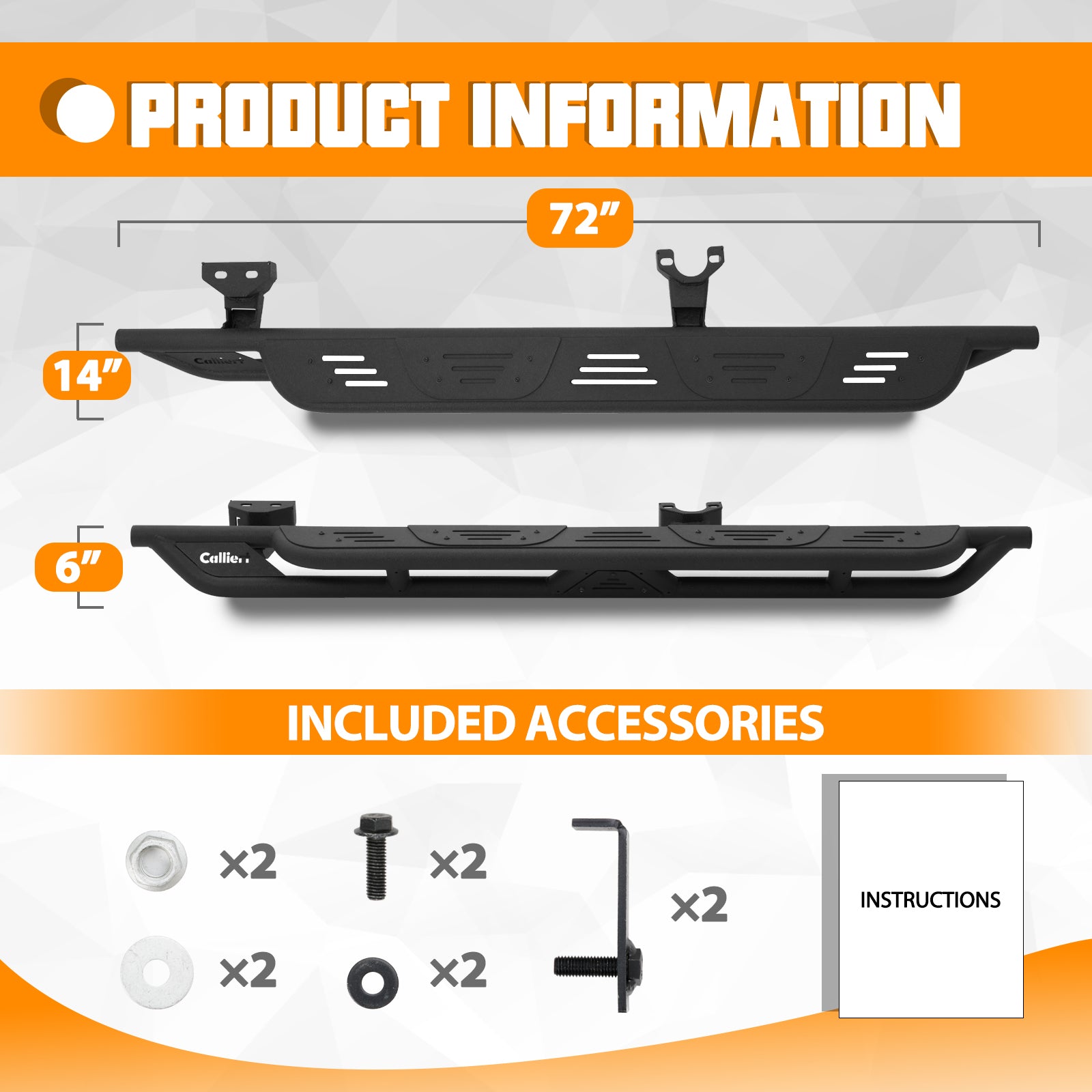 Running Boards Compatible with 2018-2024 Jeep Wrangler JL 4 Door, Matte Black Nerf Bars Step Plates Rock Sliders Rails