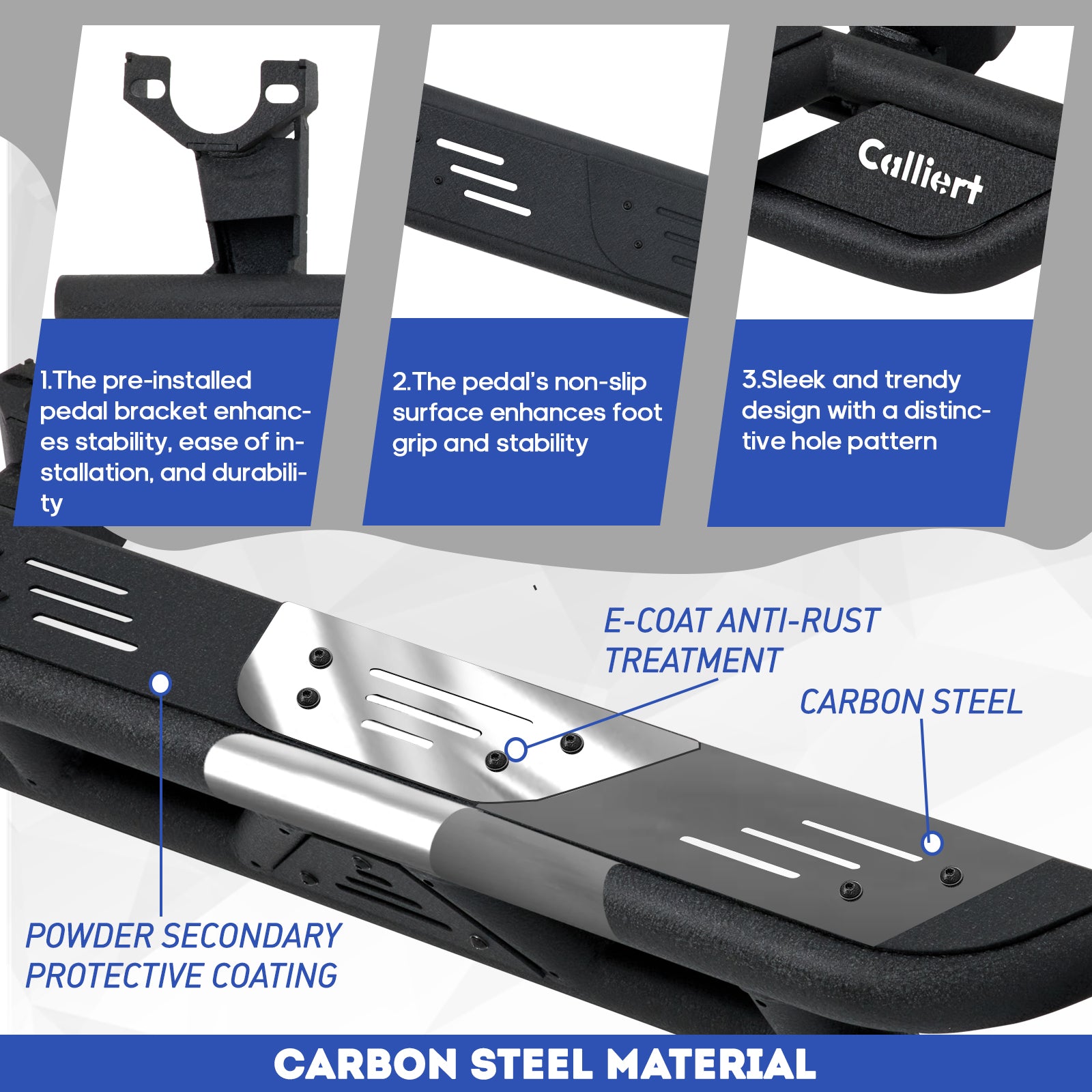 Running Boards ＆ Side Step Compatible with 2018-2024 Jeep Wrangler JL 2 Doors, Heavy-Duty Steel Nerf Bars Step for Jeep JL, Black Powder Coated Side Steps