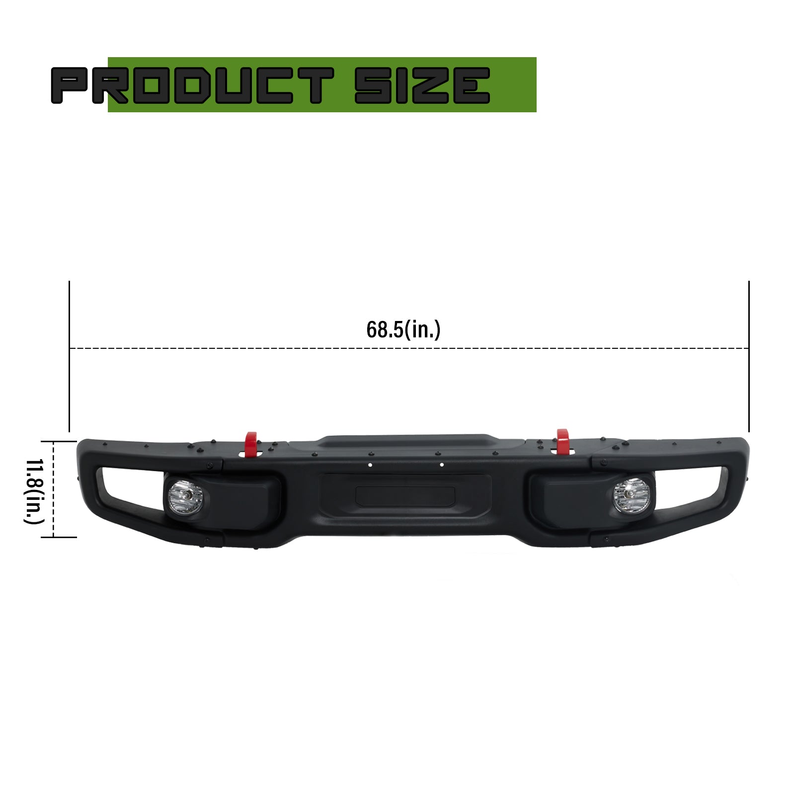 Front Bumper 10th Anniversary Compatible with Jeep Wrangler JK 2007-2018 Off Road Bumper