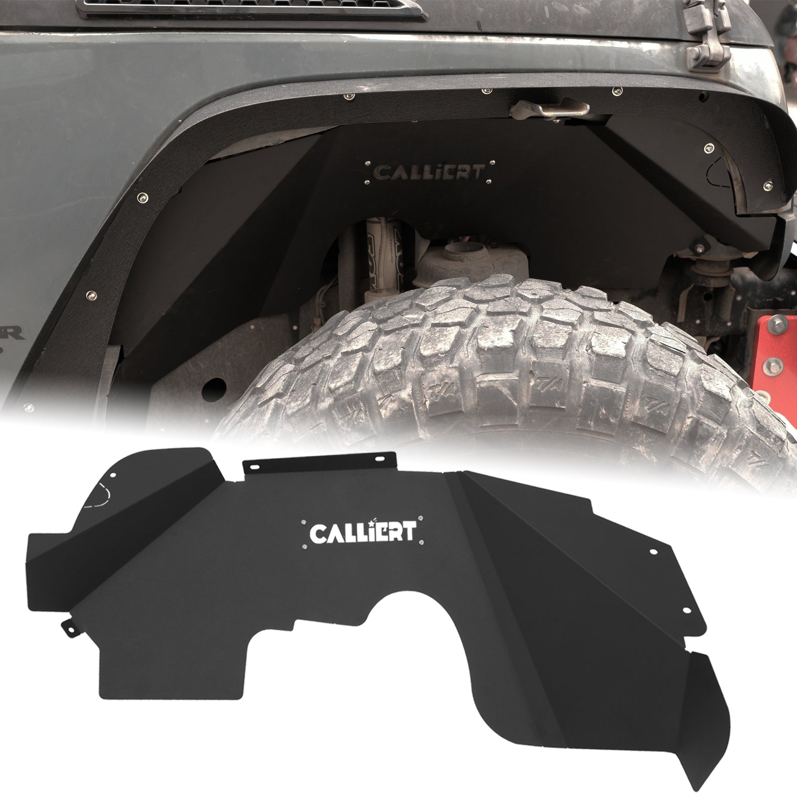 Inner Fender Liner Front & Rear Wheel Well Liners for 2007-2018 Jeep Wrangler JK & JKU Unlimited 2/4 Doors Bolt-on Style