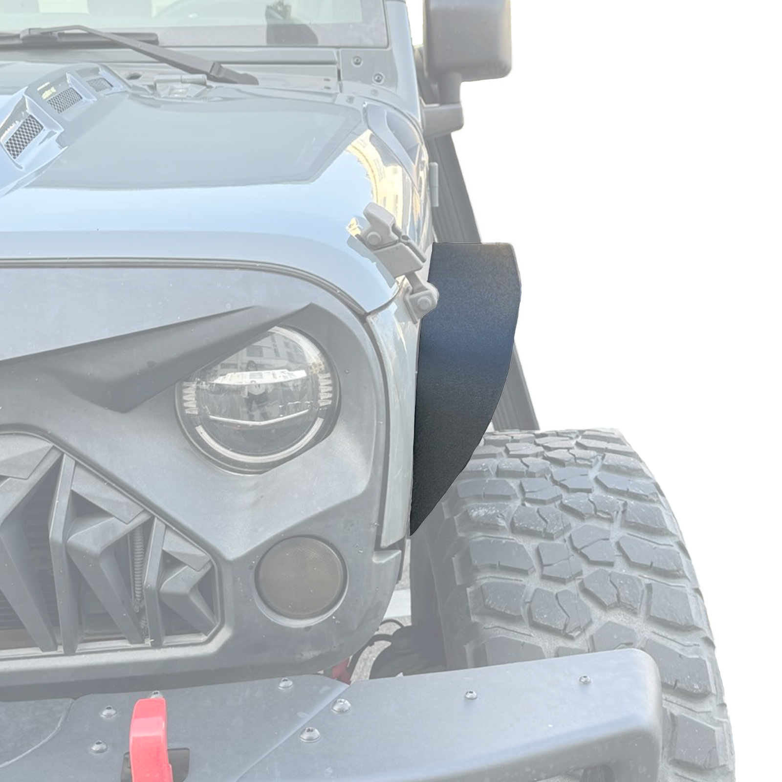 Flat Front & Rear Fender Flares Mud Guards Compatible with 2007-2018 Jeep Wrangler JK& JKU Unlimited 4 PCS Off-Road Steel Liner Set