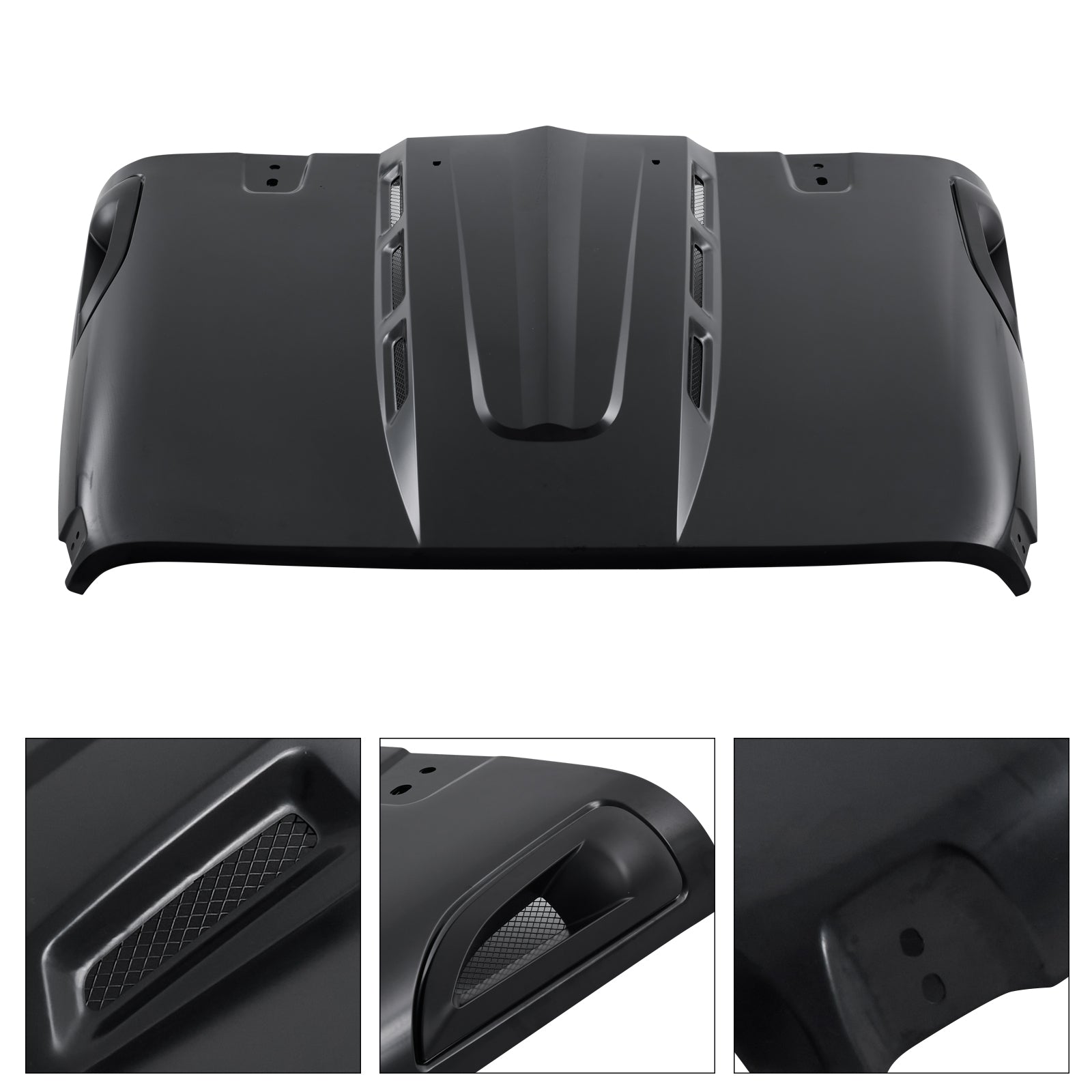 Heat Dispersion Hood Compatible with 2018-2024 Jeep Wrangler JL Steel Hood with Air Vents