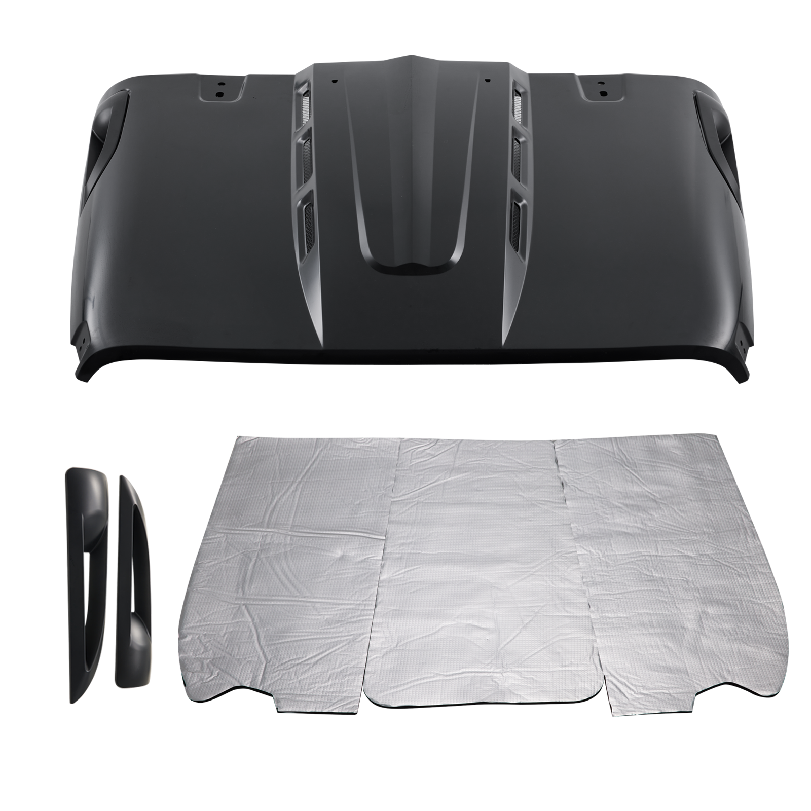 Heat Dispersion Hood Compatible with 2018-2024 Jeep Wrangler JL Steel Hood with Air Vents