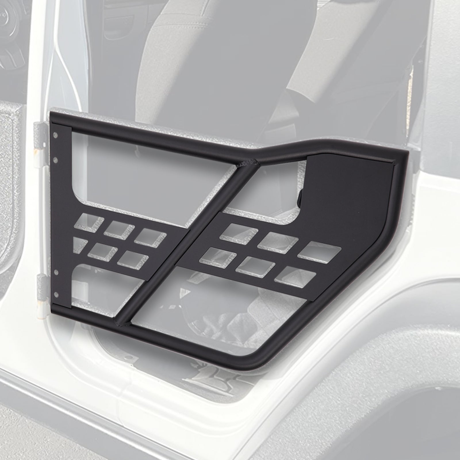 Tubular Half Doors Fit for 2007-2018 Jeep Wrangler JK Unlimited 4-Door Rear Tube Doors