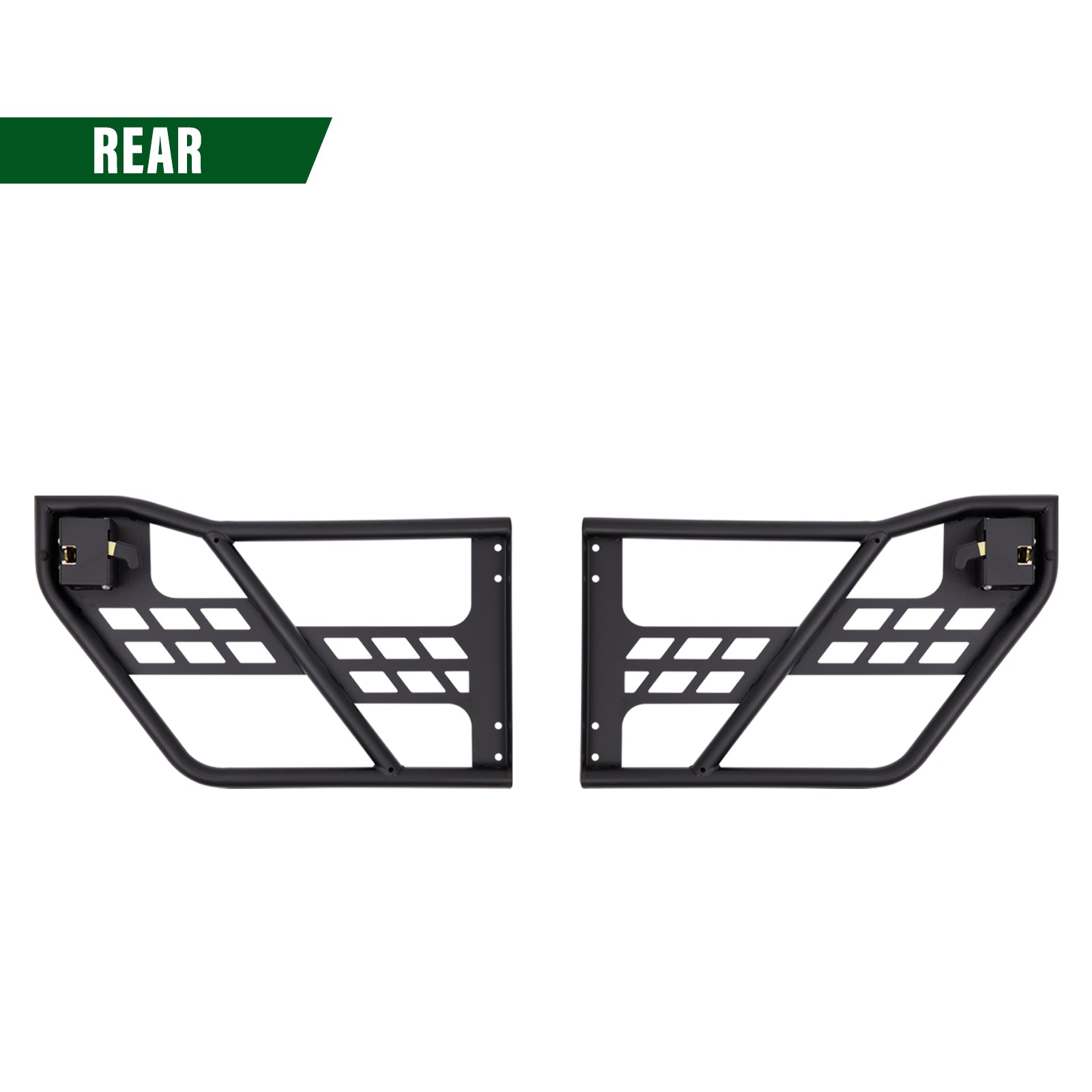 Tubular Half Doors Fit for 2007-2018 Jeep Wrangler JK Unlimited 4-Door Rear Tube Doors