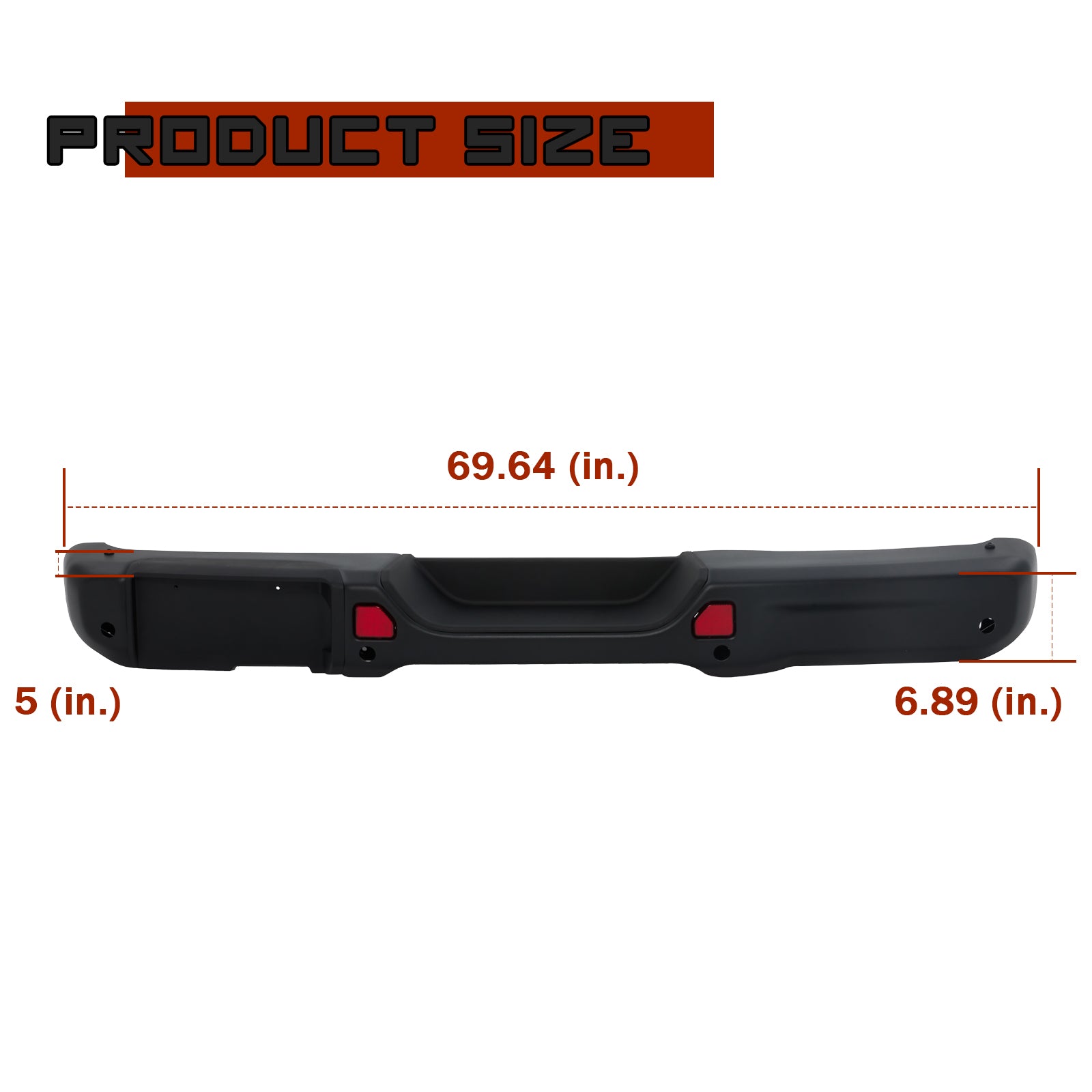 Rear Bumper Compatible with 2018-2024 Jeep Wrangler JL Rubicon 10th Anniversary Style W/Sensors Off Road Heavy Duty Steel Bumper