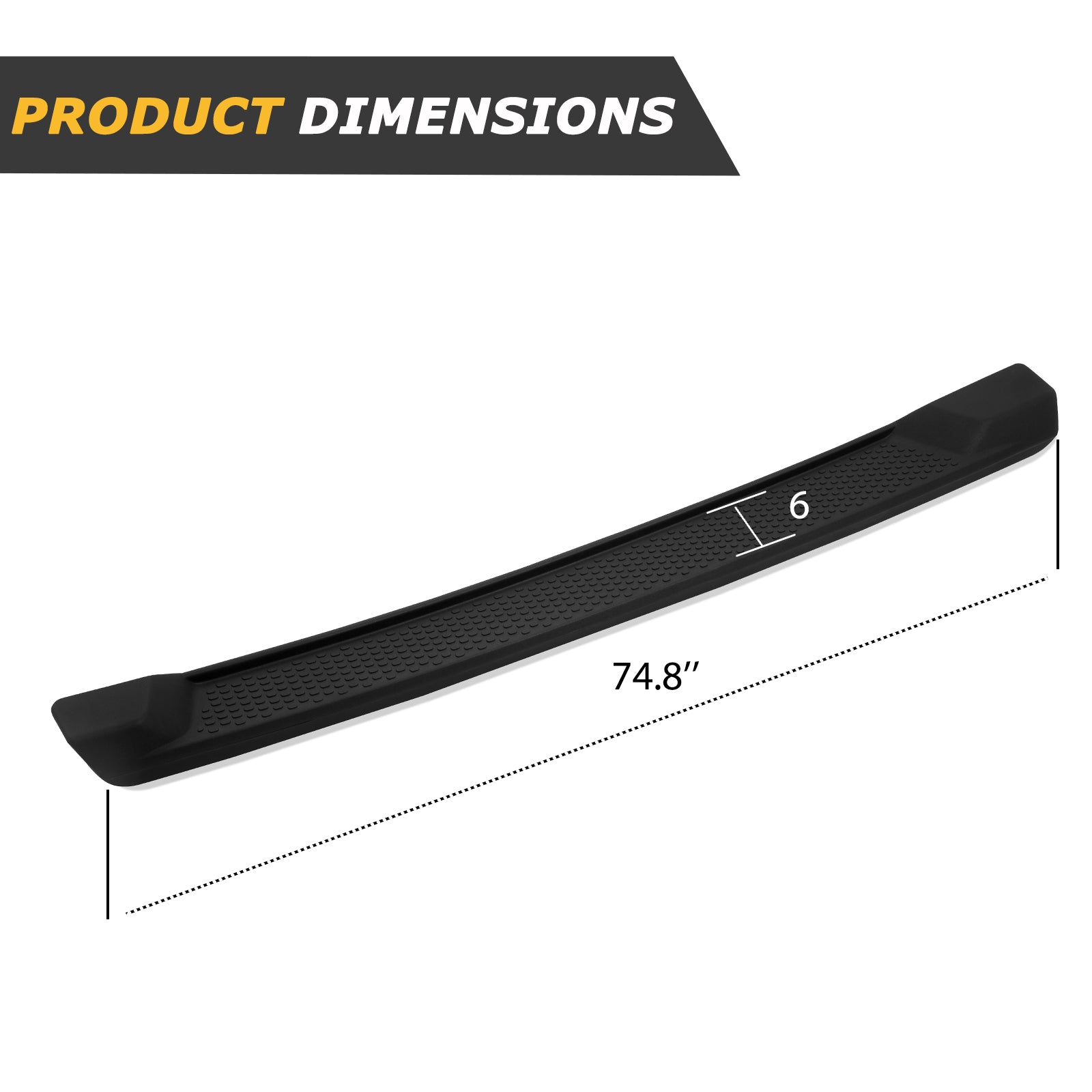 Matte Black Coated 6 Inches Side Steps, Nerf Bars, Compatible with 2018-2024 Jeep Wrangler JL 4 Door, OE Style Bolt-on Running Boards